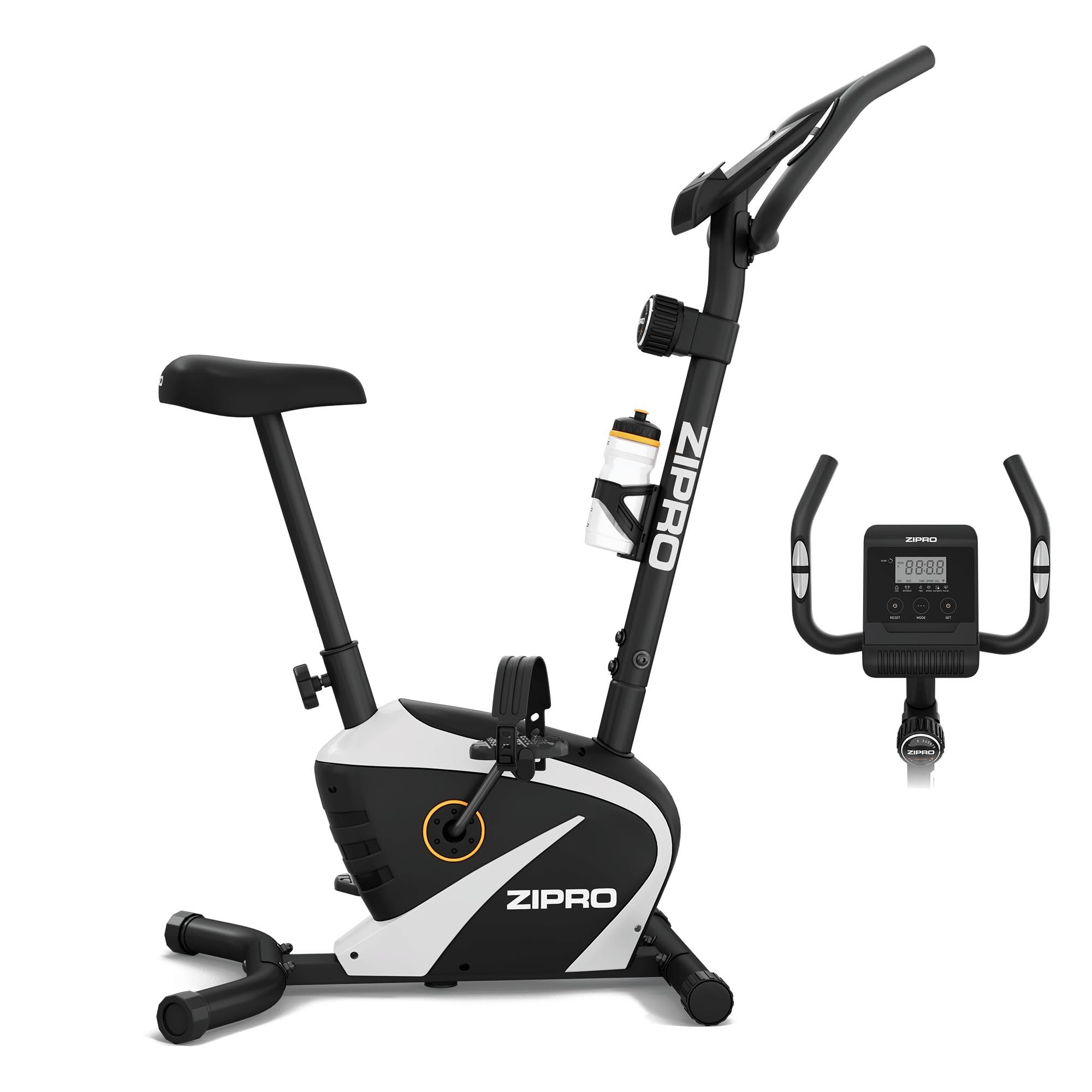 Zipro Heimtrainer Fahrrad Beat RS, Ergometer Fitnessbikes, Magnetisches Fahrradtrainer, Ergometer Fahrrad bis 120kg, Indoor Bike, Trainingsfahrrad für zuhause, Fahrradergometer Batteriebetrieben